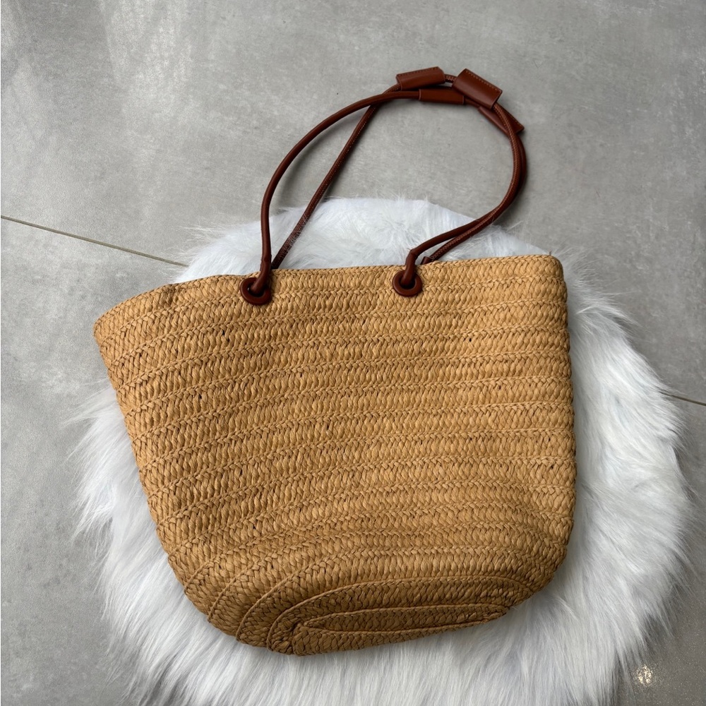 Celine 42x25x30cm straw tote bag - Picture 2 of 7